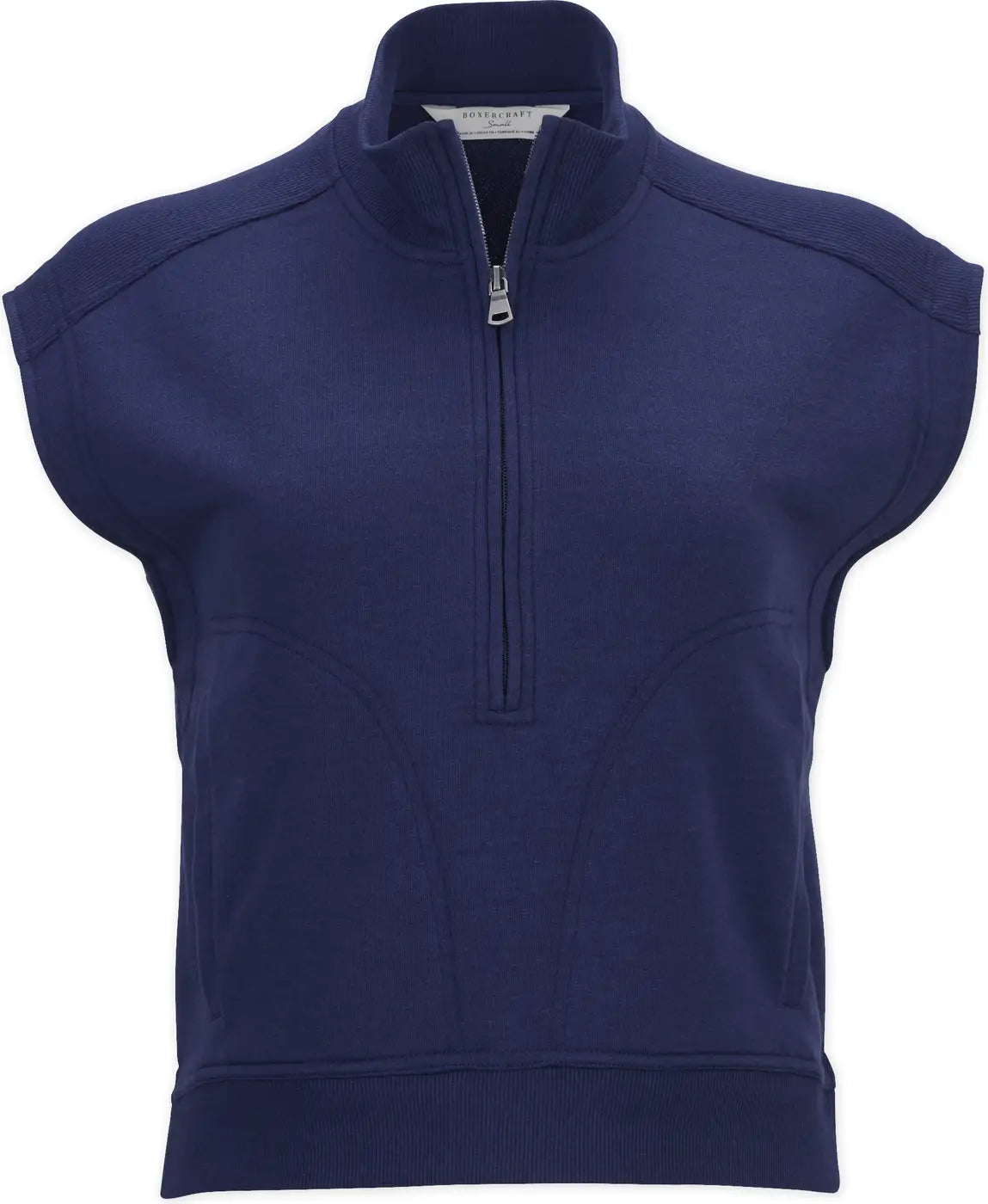 Boxercraft Bw2407 Women’s Slvls Terry Half Zip - Navy Heather