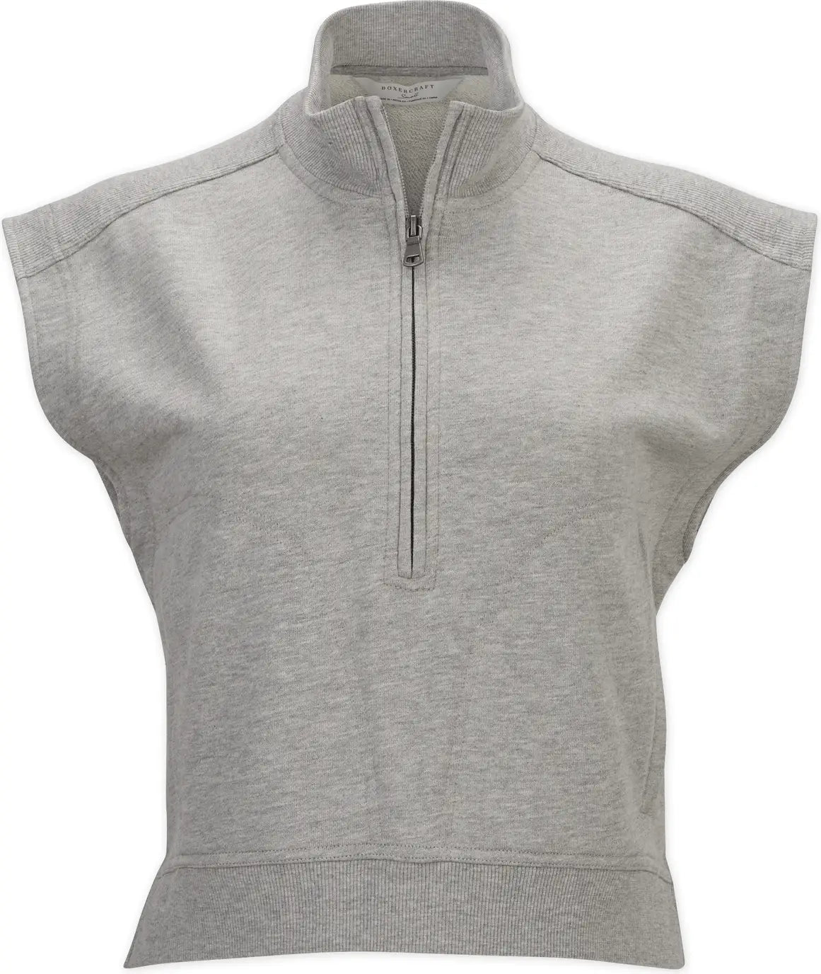 Boxercraft Bw2407 Women’s Slvls Terry Half Zip - Oxford Heather - Gray / Ladies Xs