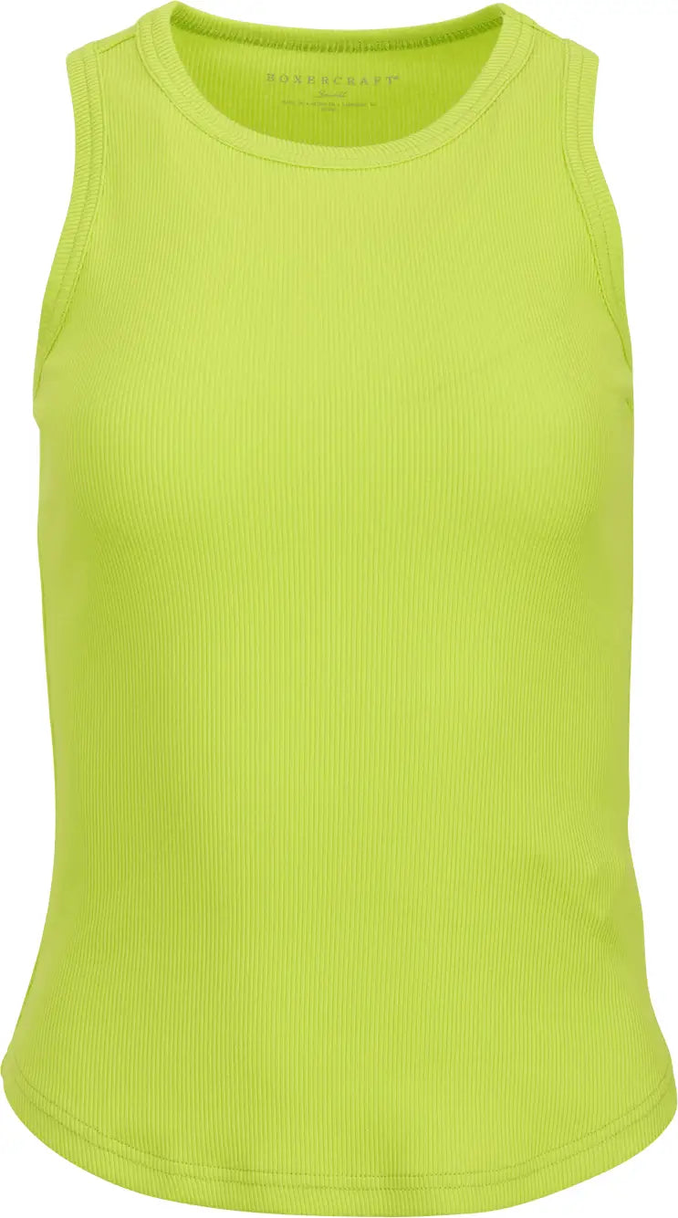 Boxercraft Bw2501 Adrienne Rib Tank - Cyber Lime - Ladies Xs