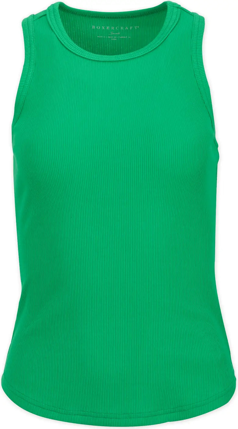 Boxercraft Bw2501 Adrienne Rib Tank - Shamrock - Green / Ladies Xs