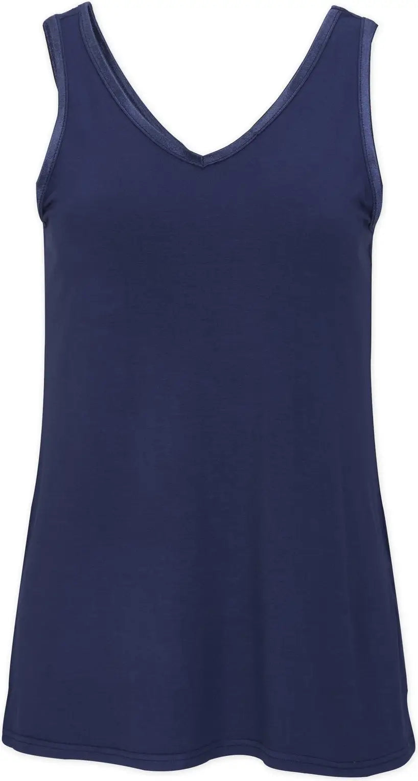 Boxercraft Bw2504 Women’s Bamboo V-neck Tank - Navy