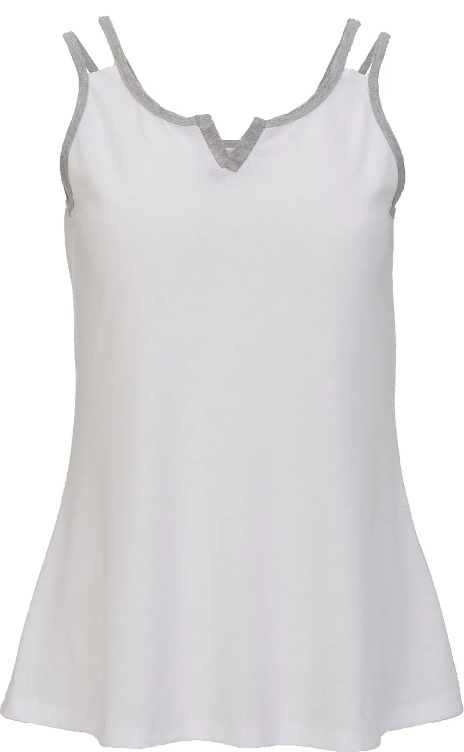 Boxercraft Bw2506 Split Shoulder Tank - White Oxfort Heather - Oxf / Ladies Xs