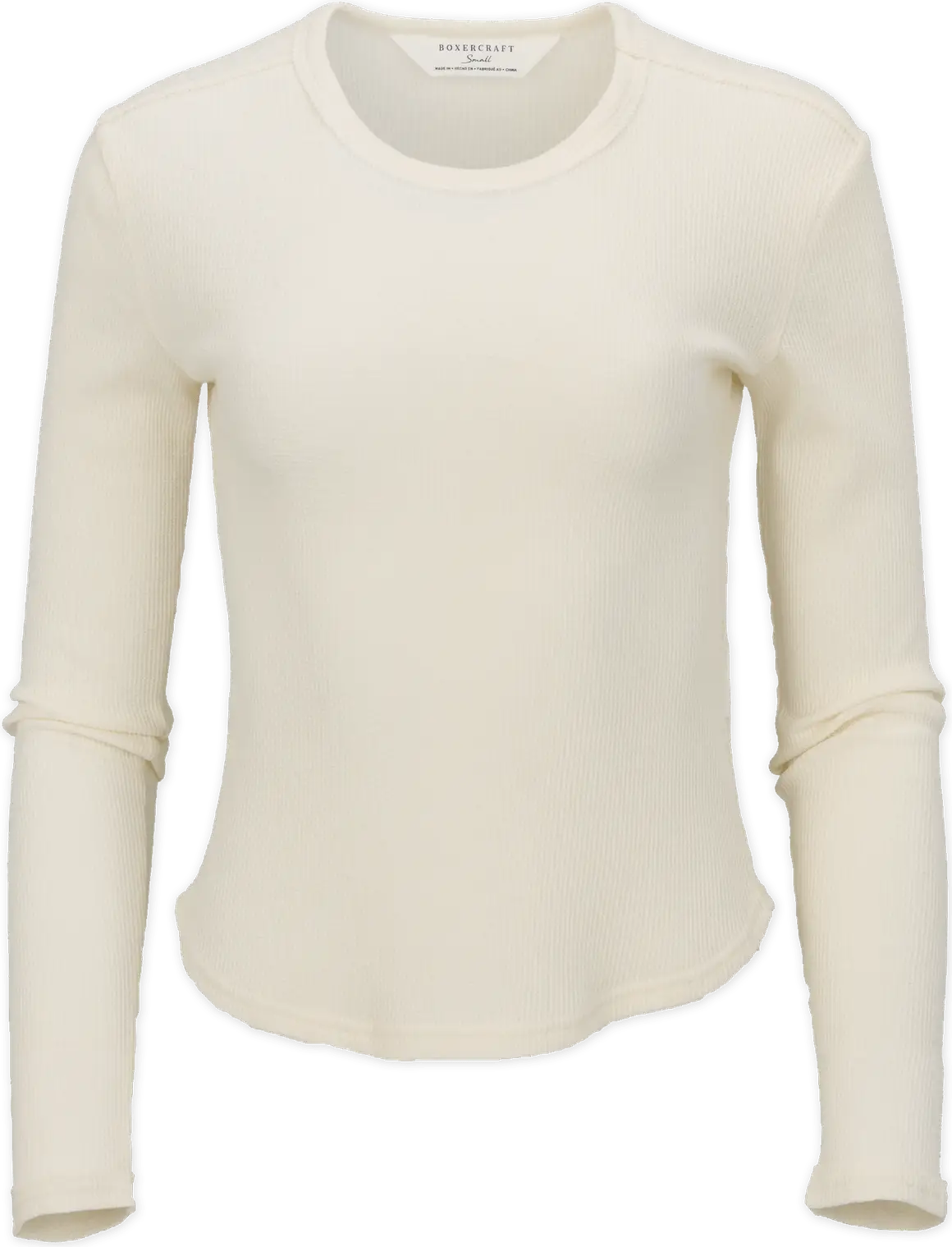 Boxercraft Bw3103 Waffle Knit Baby Long Sleeve Tee - Natural - Ladies Xs