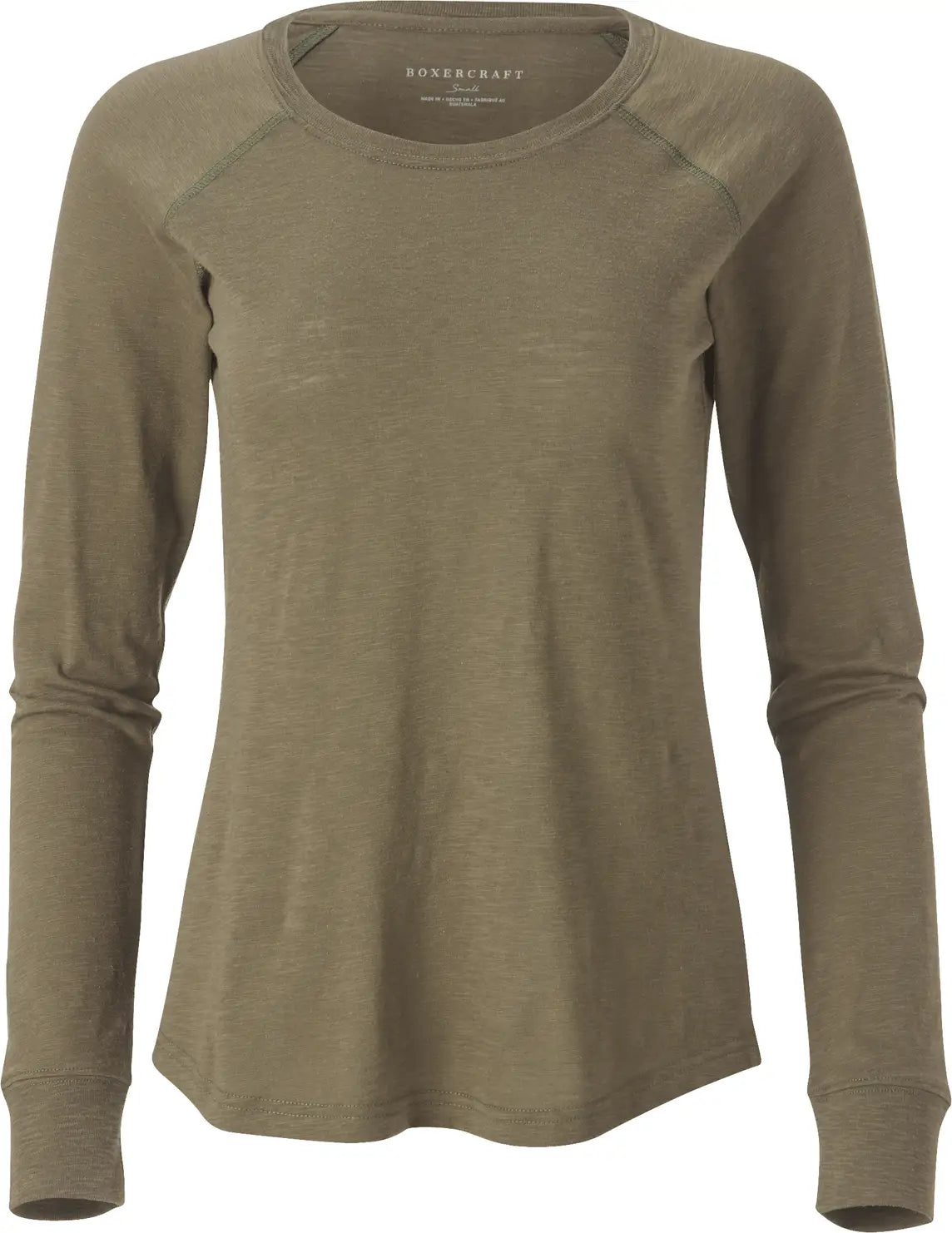 Boxercraft Bw3166 Women’s Payton Patch Tee - Olive - Ladies Xs