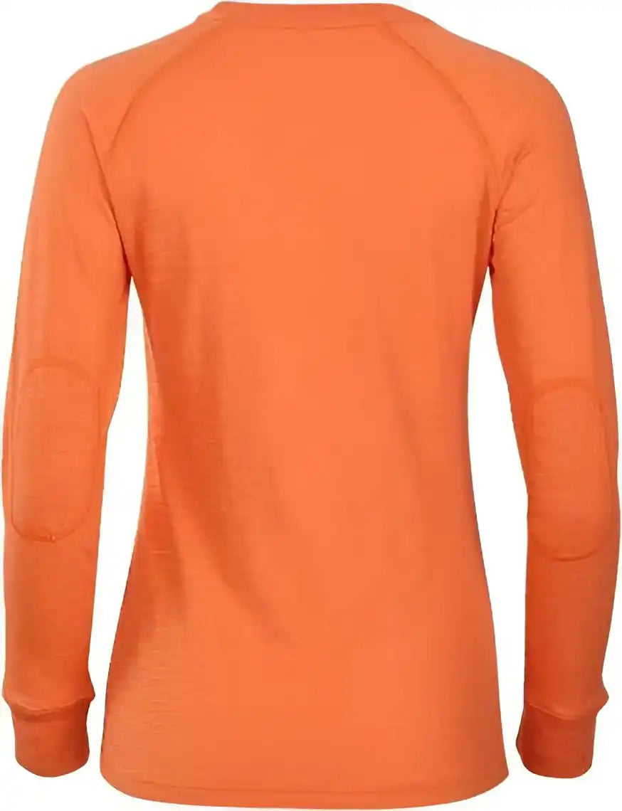 Boxercraft Bw3166 Women’s Solid Preppy Patch Long Sleeve T-shirt - Mandarin