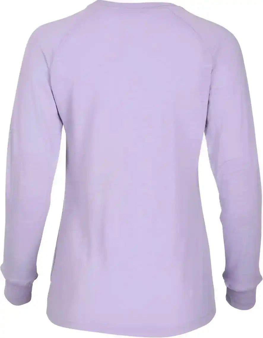Boxercraft Bw3166 Women’s Solid Preppy Patch Long Sleeve t Shirt Wisteria