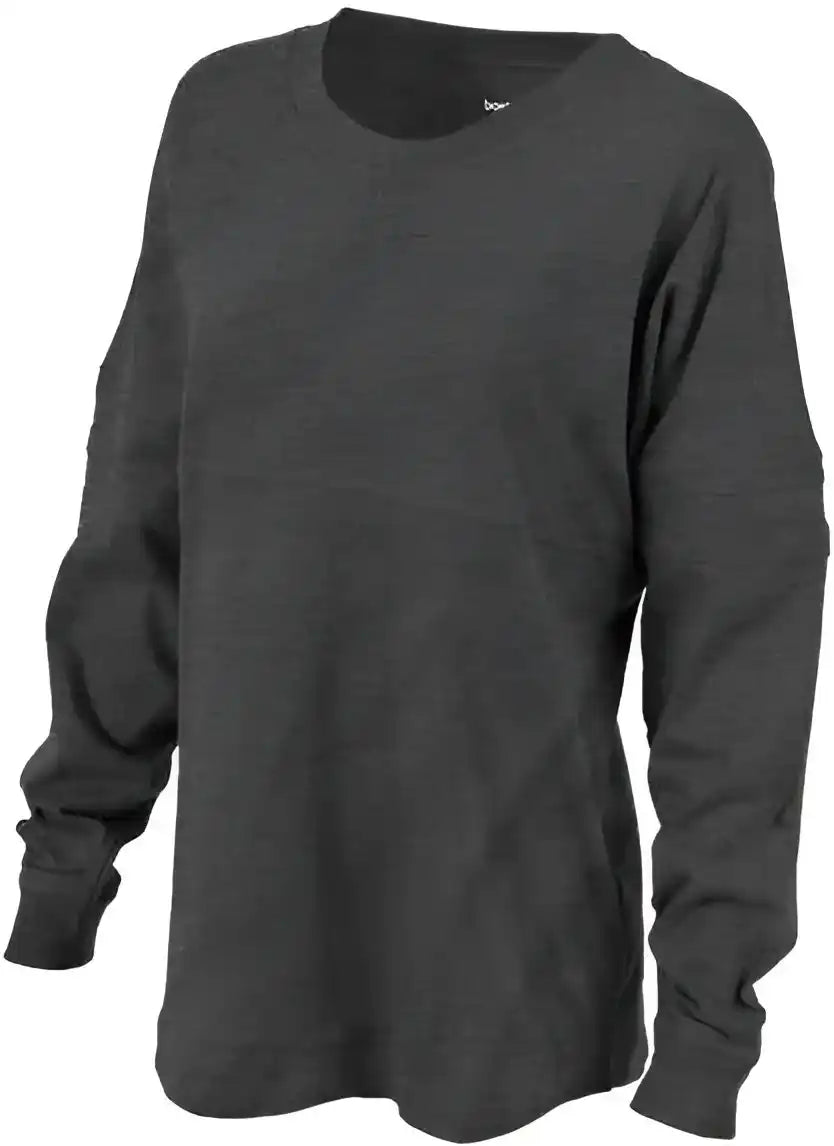 Boxercraft Bw3514 Women’s Pom Long Sleeve Jersey T-shirt - Charcoal