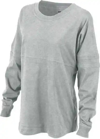 Boxercraft Bw3514 Women’s Pom Long Sleeve Jersey t Shirt Oxford Heather