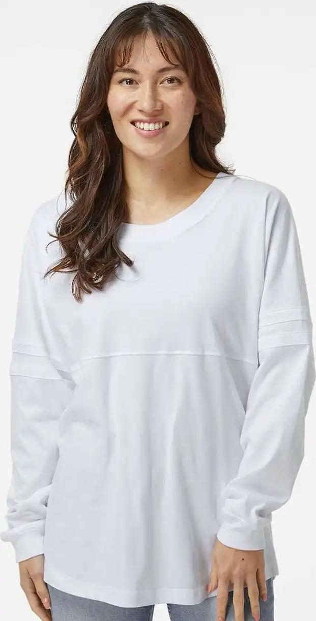 Boxercraft Bw3514 Women’s Pom Long Sleeve Jersey t Shirt White
