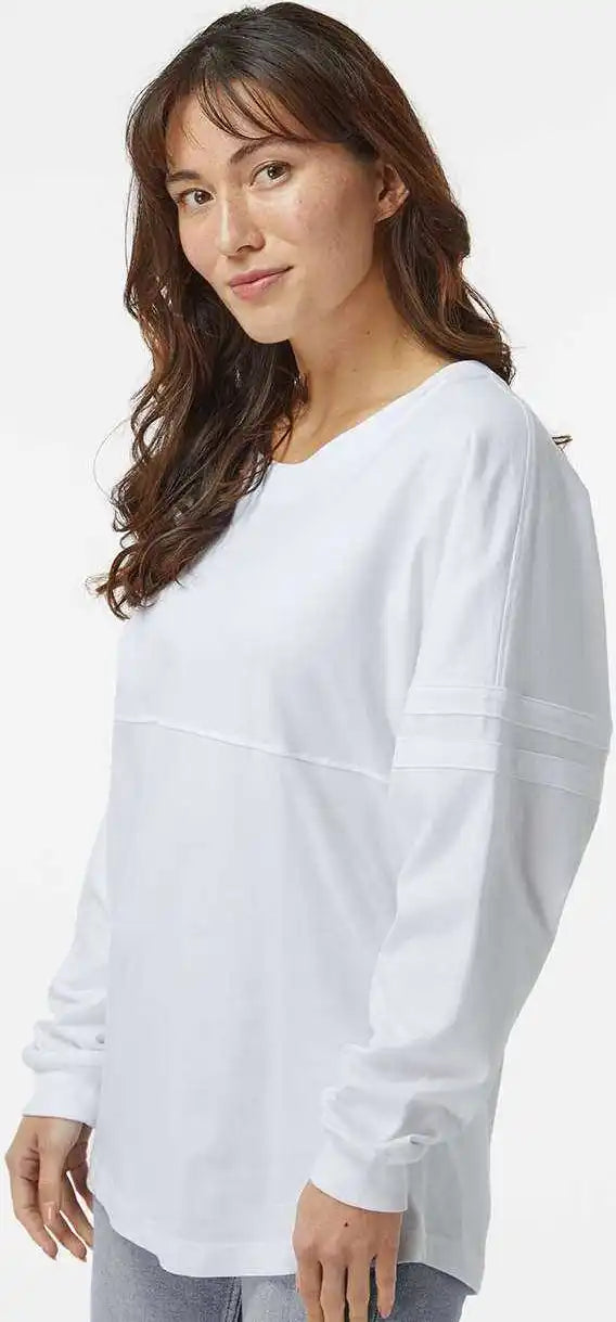 Boxercraft Bw3514 Women’s Pom Long Sleeve Jersey t Shirt White