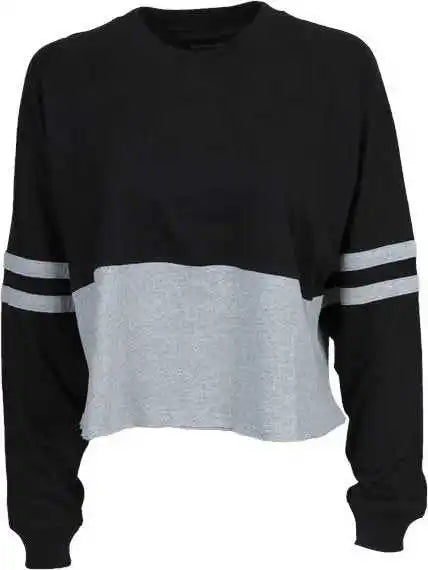 Boxercraft Bw3515 Women’s Crop Retro Jesery Black Oxford