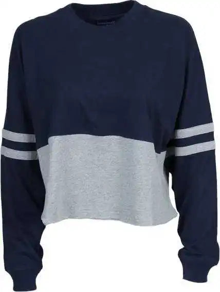 Boxercraft Bw3515 Women’s Crop Retro Jesery - Navy Oxford