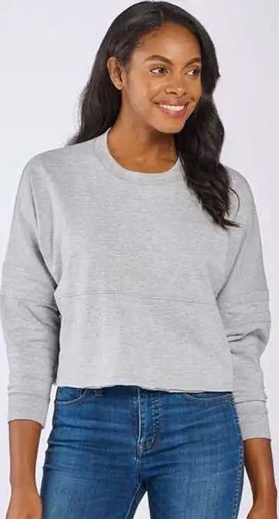Boxercraft Bw3515 Women’s Crop Retro Jesery - Oxford Heather