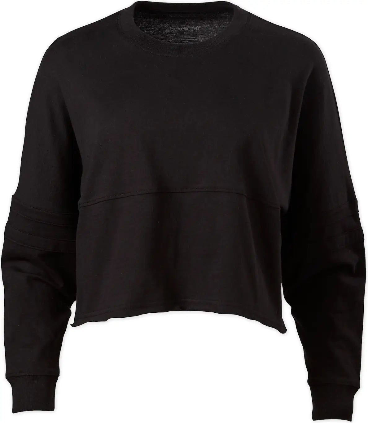 Boxercraft Bw3515 Women’s Cropped Retro Jersey T15 - Black - Ladies Xs