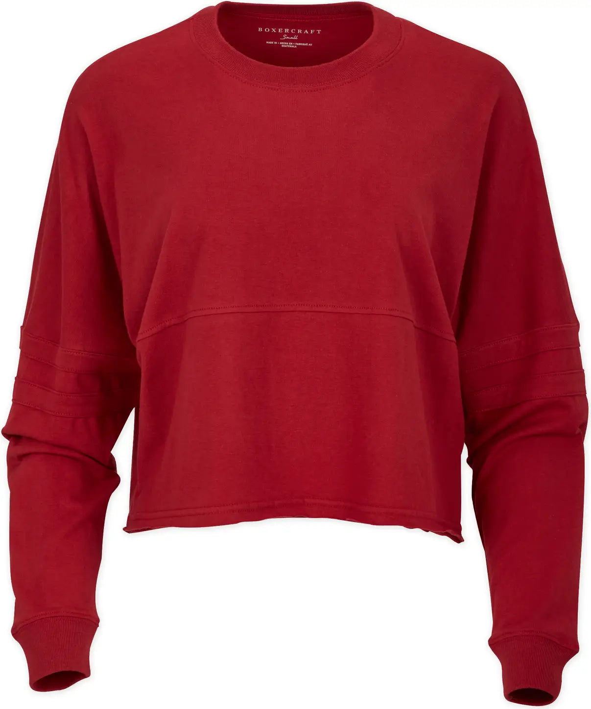 Boxercraft Bw3515 Women’s Cropped Retro Jersey T15 - Brick Red - Ladies Xs