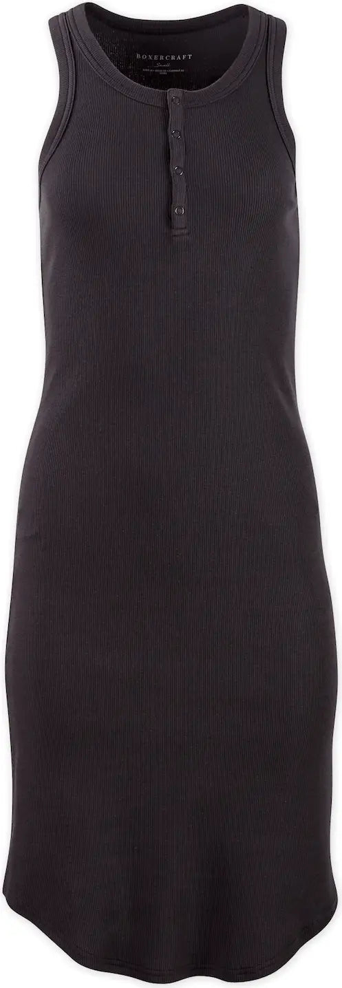 Boxercraft Bw4201 Vivian Rib Midi Dress - Black - Ladies Xs