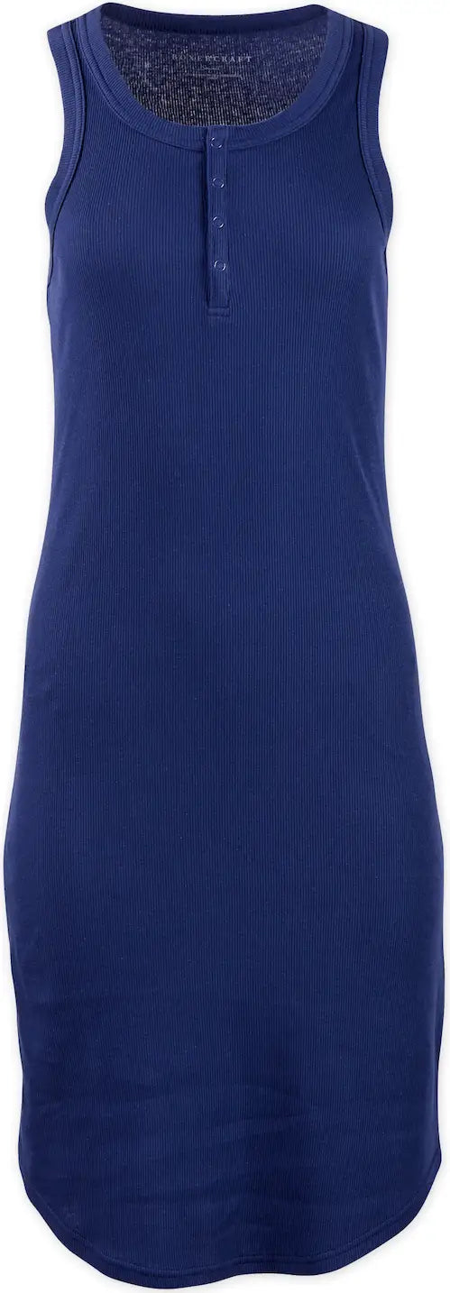 Boxercraft Bw4201 Vivian Rib Midi Dress - Navy