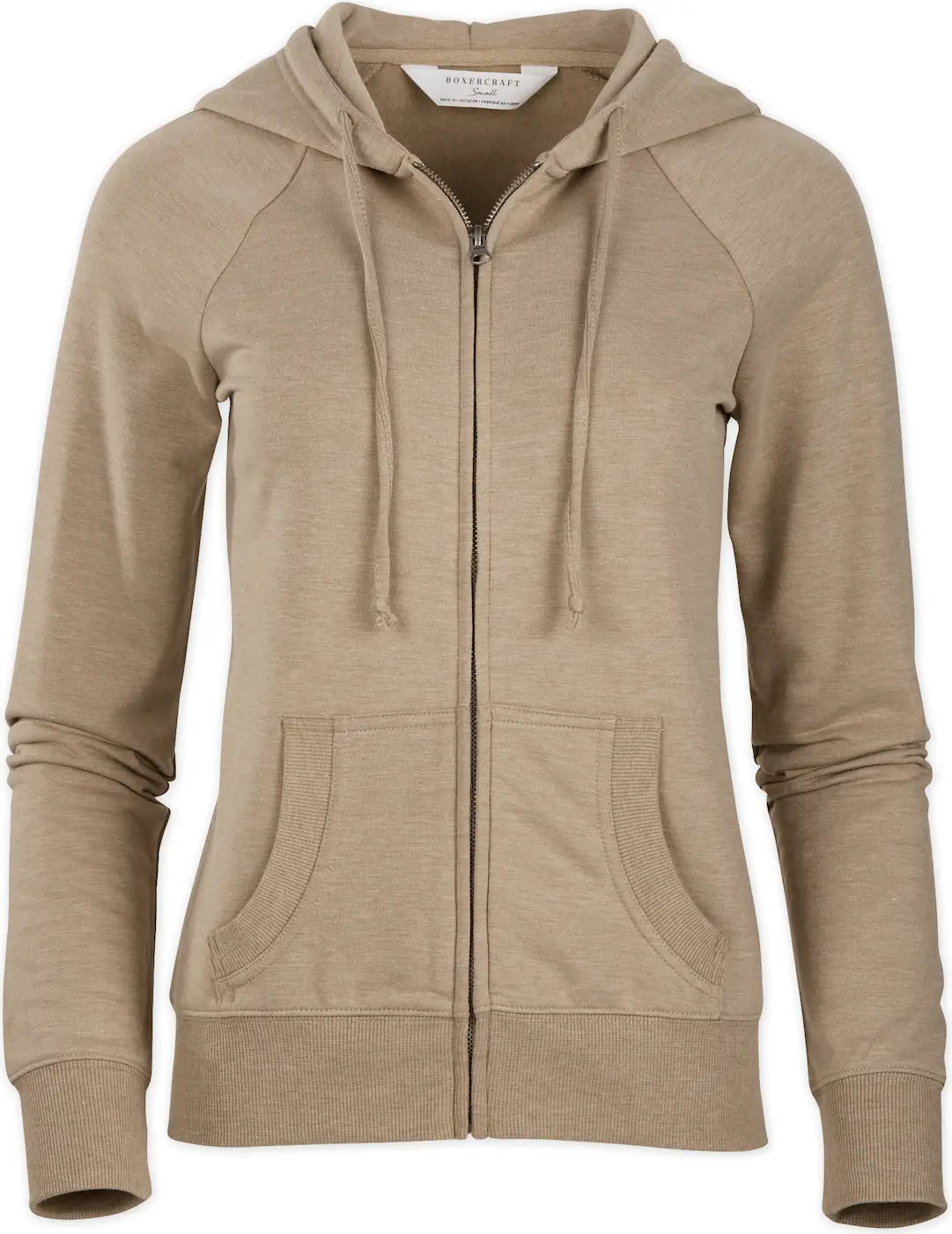 Boxercraft Bw5201 Dream Fleece Full Zip Hoodie - Latte Heather - Tan / Ladies Xs