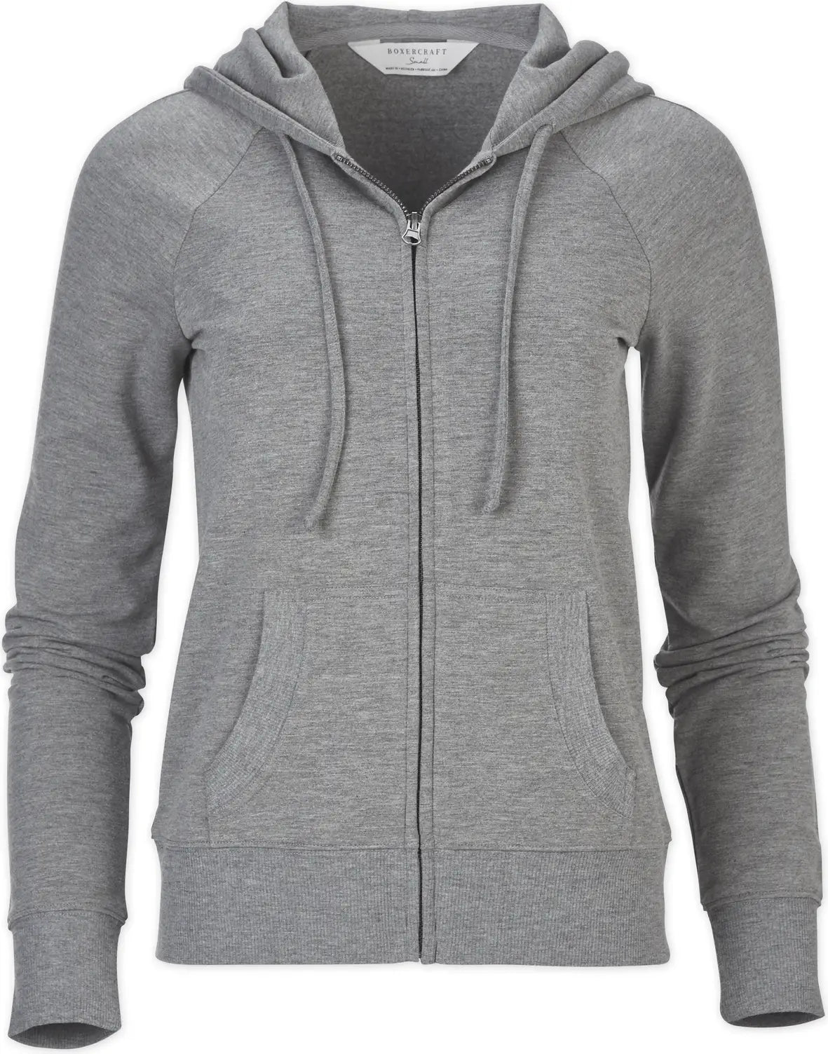 Boxercraft Bw5201 Dream Fleece Full Zip Hoodie - Oxford Heather - Gray / Ladies Xs