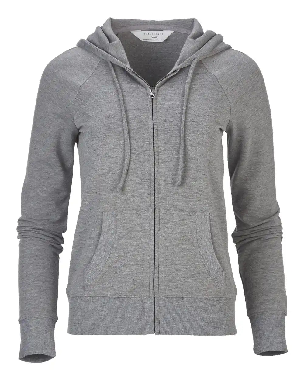 Boxercraft Bw5201 Women’s Dream Fleece Full-zip Hooded Sweatshirt - Oxford Heather - Xs