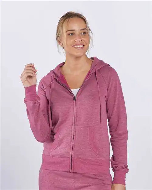 Boxercraft Bw5201 Women’s Dream Fleece Full-zip Hooded Sweatshirt - Orchid Heather