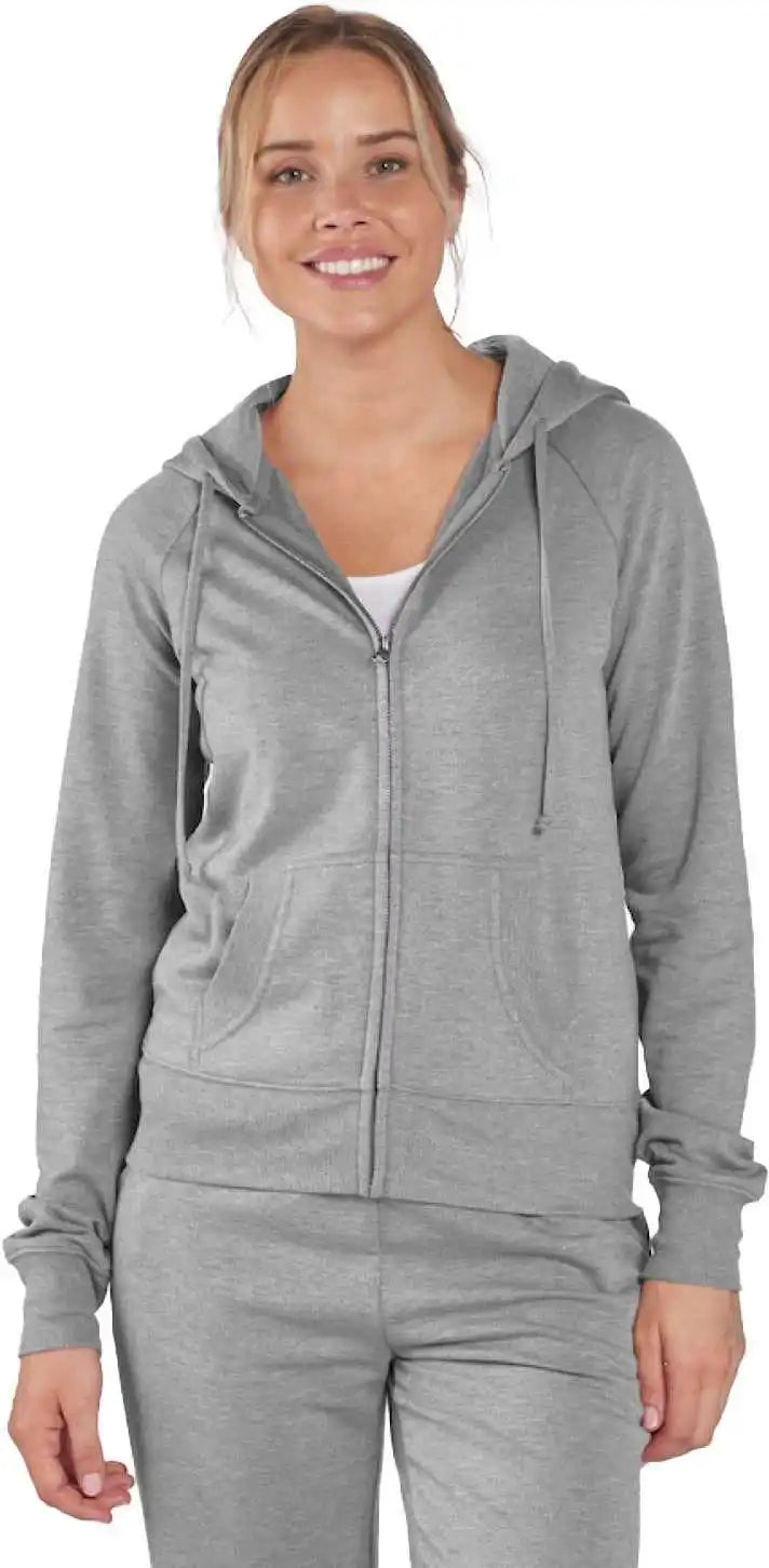 Boxercraft Bw5201 Women’s Dream Fleece Full-zip Hooded Sweatshirt - Oxford Heather