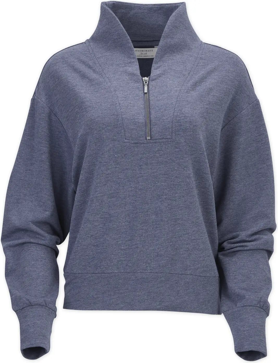 Boxercraft Bw5205 Women’s Dream Fleece 1/4 Zip Pullover - Navy Heather - Ladies Xs