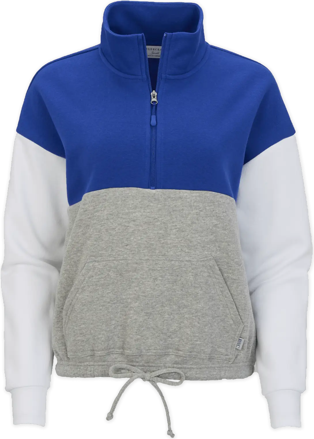 Boxercraft Bw5206 Fleece Colorblock Qtr Zip - Electric Royal