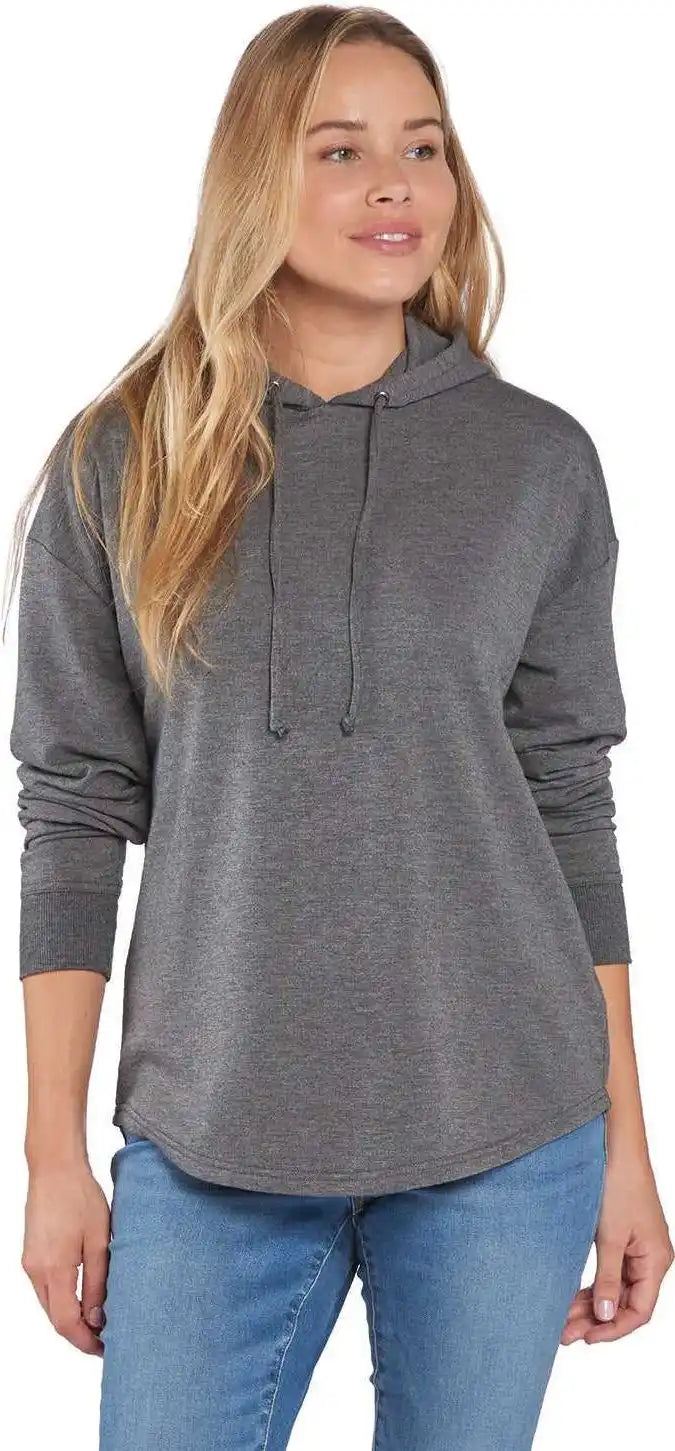 Boxercraft Bw5301 Women’s Dream Fleece Hooded Pullover Black Heather