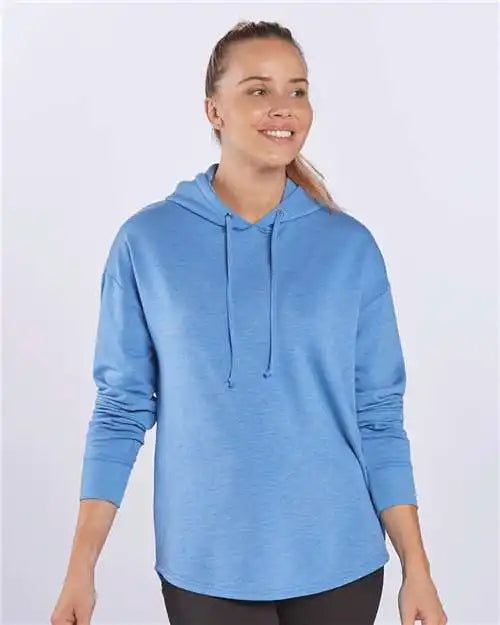 Boxercraft Bw5301 Women’s Dream Fleece Hooded Pullover - Blue Heather