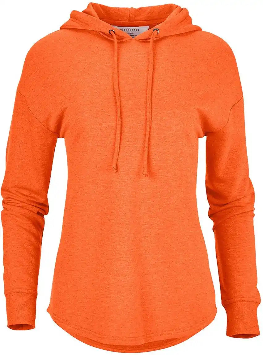 Boxercraft Bw5301 Women’s Dream Fleece Hooded Pullover - Mandarin Heather - Xs