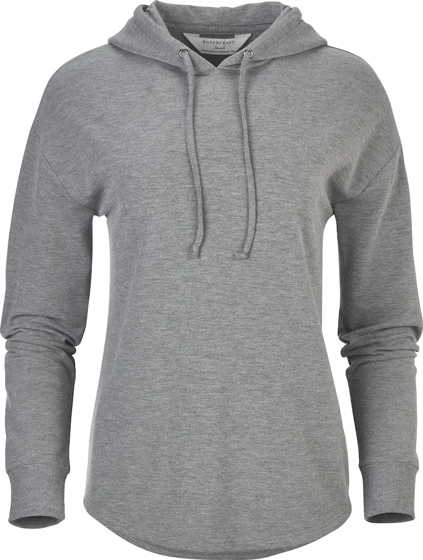 Boxercraft Bw5301 Women’s Dream Fleece Hooded Pullover - Oxford Heather - Gray / Ladies Xs
