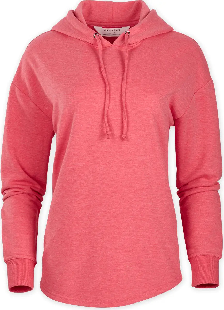 Boxercraft Bw5301 Women’s Dream Fleece Hooded Pullover - Paradise Heather - Orange / Ladies Xs