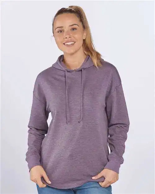 Boxercraft Bw5301 Women’s Dream Fleece Hooded Pullover Purple Heather