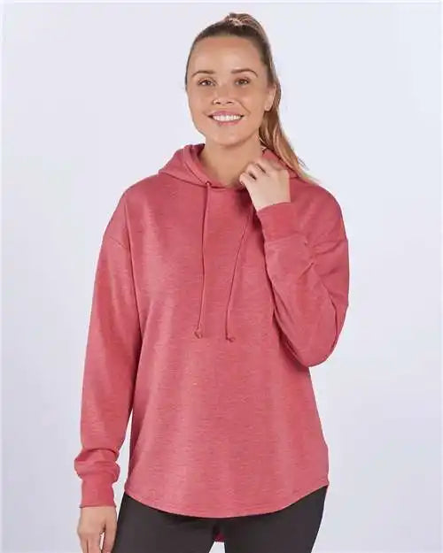 Boxercraft Bw5301 Women’s Dream Fleece Hooded Pullover - Red Heather