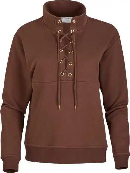 Boxercraft Bw5401 Women’s Lace Up Pullover - Espresso