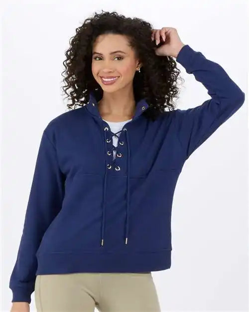 Boxercraft Bw5401 Women’s Lace Up Pullover - Navy