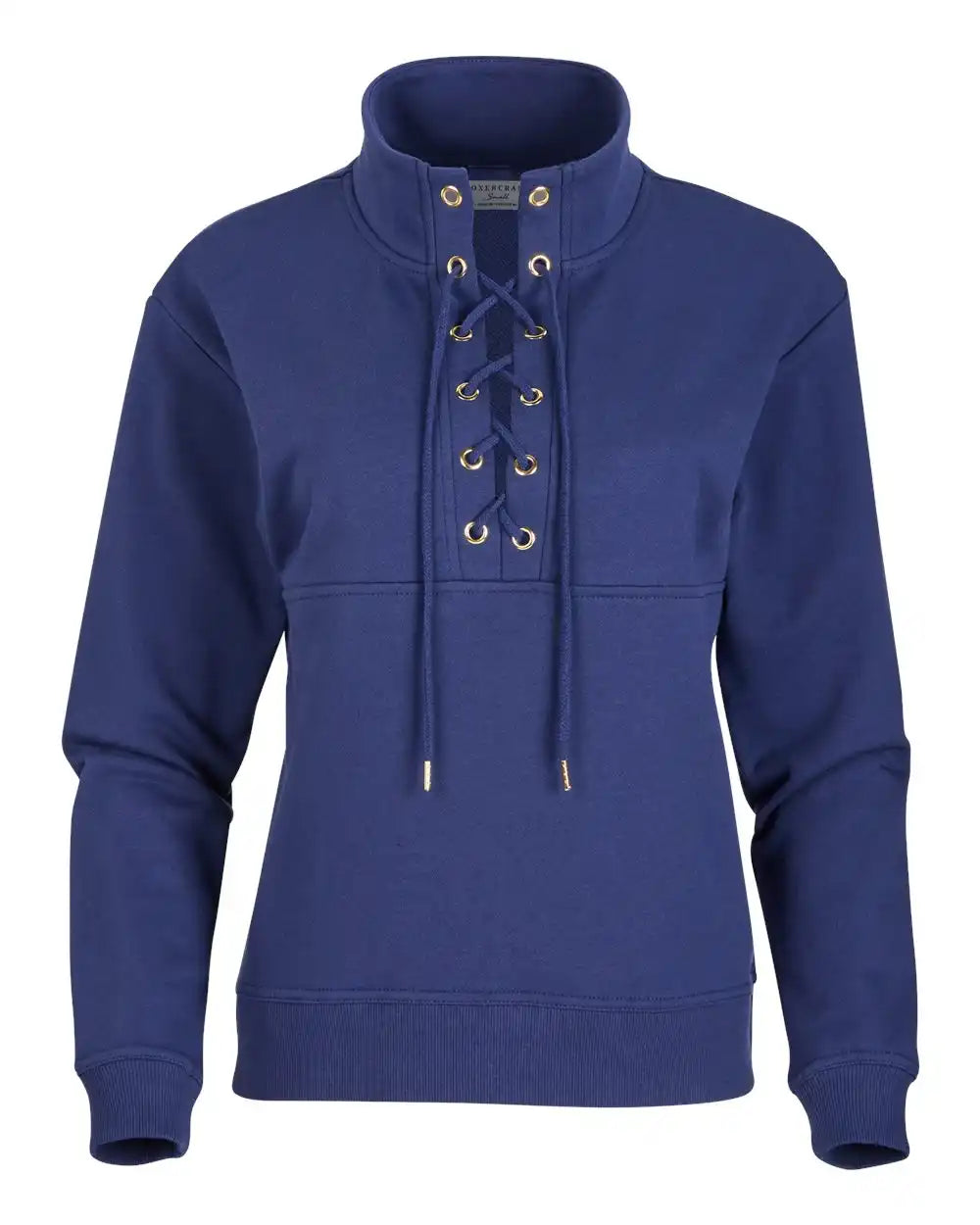 Boxercraft Bw5401 Women’s Lace Up Pullover - Navy - Xs
