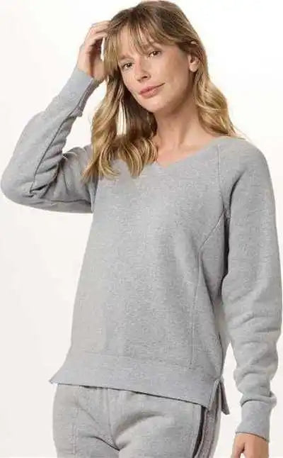 Boxercraft Bw5402 Women’s Travel V-neck Pullover - Oxford Heather