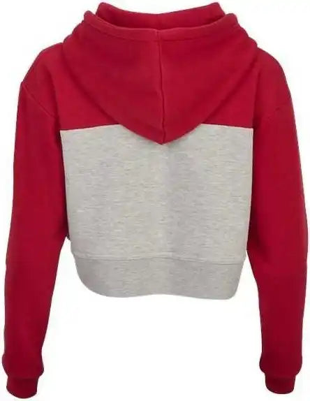 Boxercraft Bw5404 Women’s Cropped Fleece Hooded Sweatshirt - Brick Red Oxford Heather