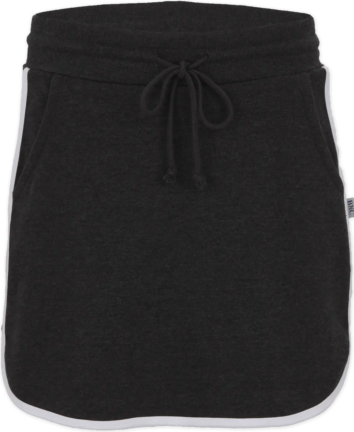 Boxercraft Bw6401 French Terry Skort - Char Heather White