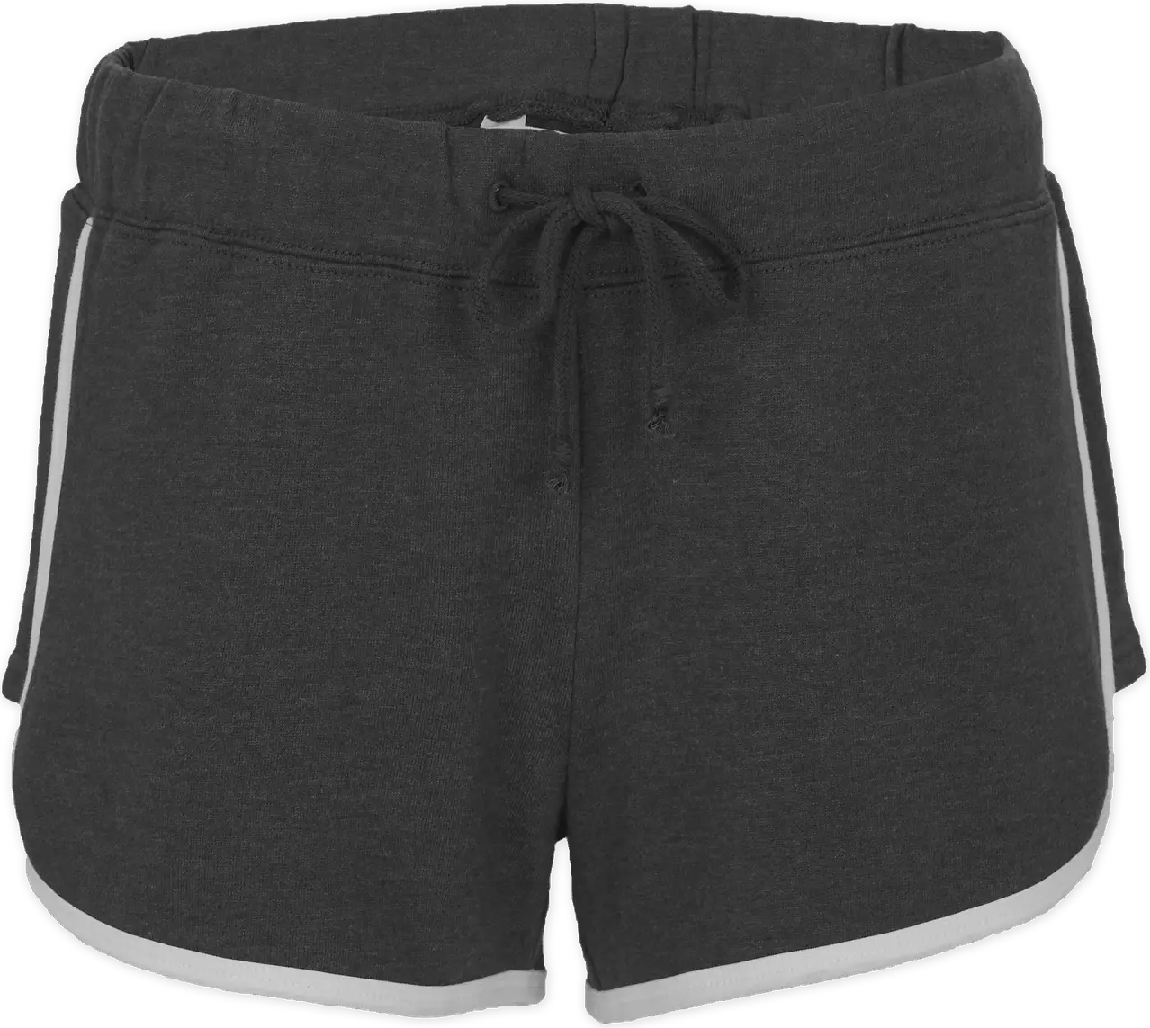 Boxercraft Bw6402 French Terry Short - Char Heather White - Ladies Xs