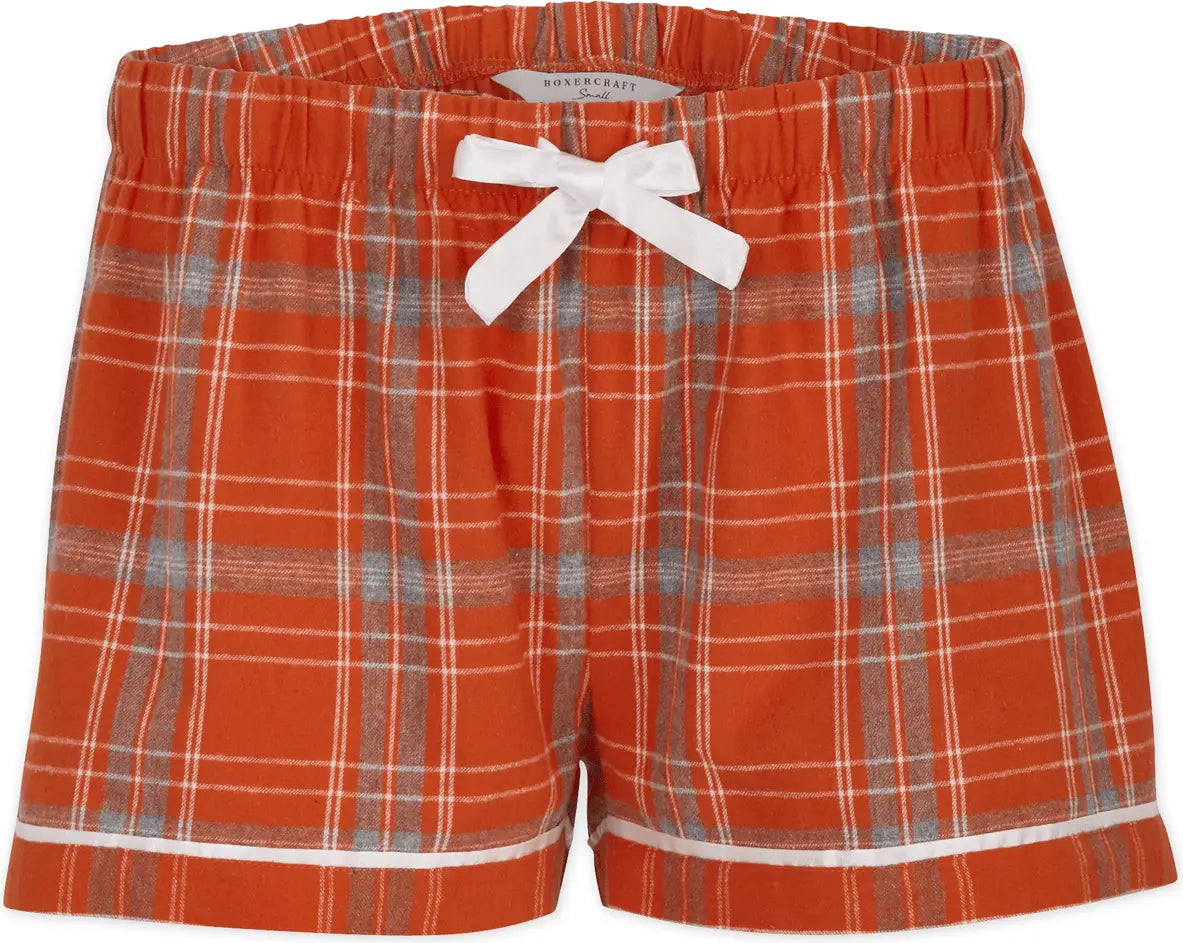 Boxercraft Bw6501 Women’s Flannel Short - Brnt Org Kngstn