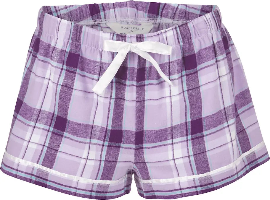 Boxercraft Bw6501 Women’s Flannel Short - Lavender Sophia - Ladies Xs