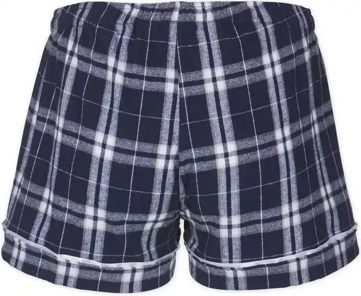 Boxercraft Bw6501 Women’s Flannel Shorts Navy Silver