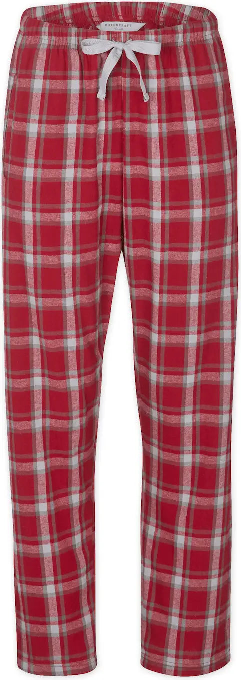 Boxercraft Bw6620 Women’s Haley Flannel Pant F20/f24 - Heritage Garnet Plaid - Red Gray / Ladies Xs
