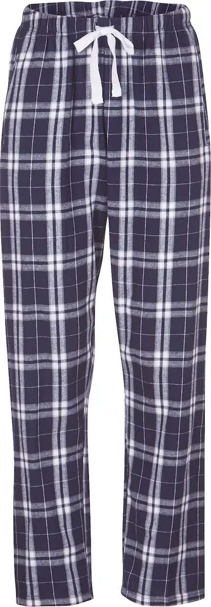Boxercraft Bw6620 Women’s Haley Flannel Pant F20/f24 - Navy Silver Plaid - Light Gray / Ladies Xs