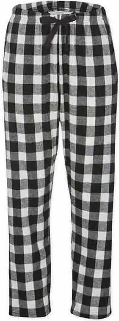 Boxercraft Bw6620 Women’s Haley Flannel Pants - Black White Buffalo Plaid