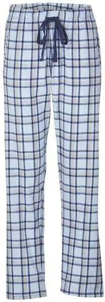 Boxercraft Bw6620 Women’s Haley Flannel Pants - Heritage Columbia Blue Plaid