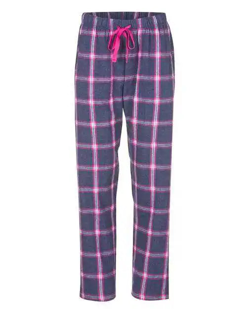 Boxercraft Bw6620 Women’s Haley Flannel Pants - Navy Pink Tomboy Plaid
